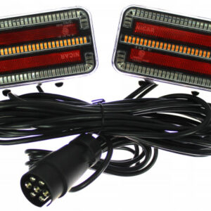 Set Lampi spate magnetice, 3 functii, 12-24V, cablu 12 m