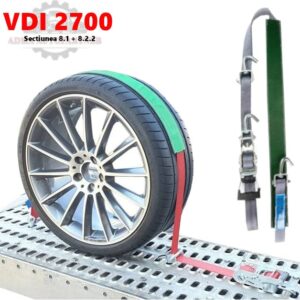 Chinga auto 2.8m - carlige rotative - (banda 3.5 cm) VDI 2700 PREMIUM