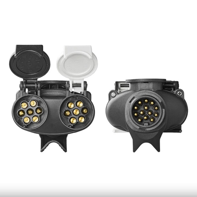 Adaptor 13 pini la 2x 7-pini, tip N & S - imagine 2