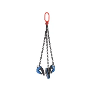 Lant de ridicare cu 3 brate si clesti tub beton 1.5T, deschidere 120mm