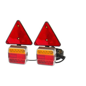 Set 2 lampi remorca cu LED, cablu si prindere magnetica 12V