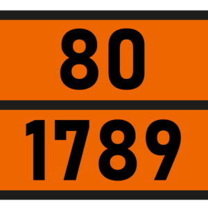 Placa ADR aluminiu - ACID CLORHIDRIC