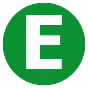 Autocolant camion, litera "E", 220mm