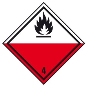 Autocolant clasa 4.2 Transport substante predispuse la ardere spontana