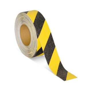 Banda adeziva antialunecare, negru/galben 5cm X 18m