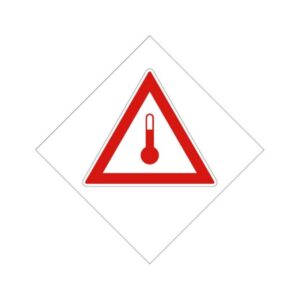 Autocolant, "Transport substante cu temperatura ridicata"