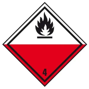 Eticheta ADR clasa 4.2 aluminiu, Transport substante predispuse la ardere spontana