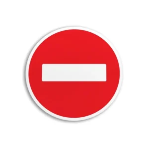 Autocolant, accesul interzis