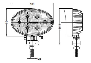 Lampa de lucru, 24LED OSRAM, 24W, lumina difuză - imagine 2