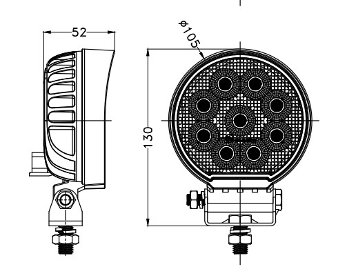Lampa de lucru, 36LED OSRAM, 36W, lumina difuză - imagine 2