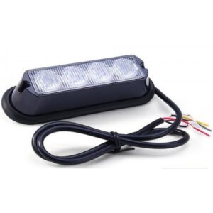 Stroboscop 4 led-uri, cu lumina portocalie 13.5x3.5cm