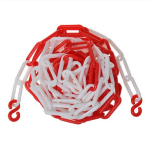 Lant plastic bariera, alb/rosu 5m