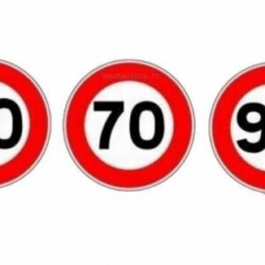 Pachet autocolante indicatoare limitare viteza, 50 -70 -90 km/ora FI 12cm