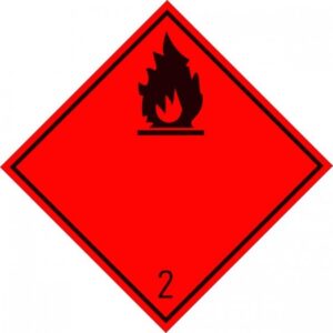 Placa ADR aluminiu - "Pericol Transport gaze inflamabile clasa 2.1n"