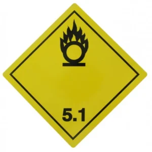 Placa ADR aluminiu - "Pericol Transport substante comburante carburanti clasa 5.1"