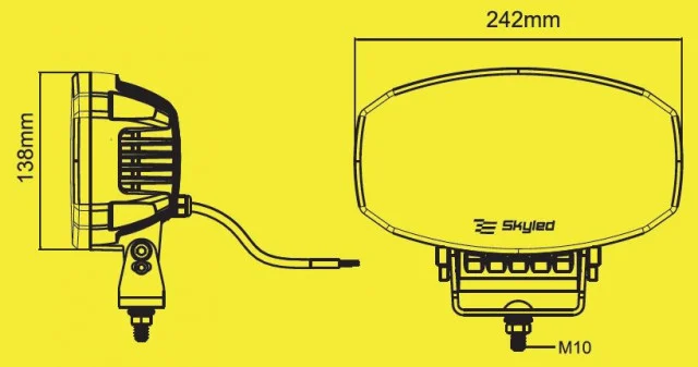 Proiector FULL LED Spot, SKYLED Jumbo Draco DRL 80W, cu pozitie alb/portocaliu - imagine 4