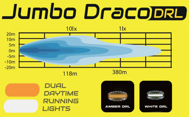 Proiector FULL LED Spot, SKYLED Jumbo Draco DRL 80W, cu pozitie alb/portocaliu - imagine 5