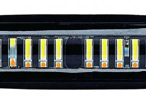 Proiector LED 24W 30° 12-24V, lumina alba + portocalie si functie stroboscopica