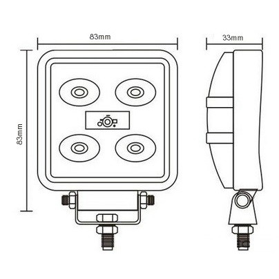 Proiector LED patrat, 15W - imagine 2