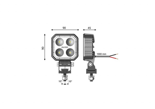 Proiector LED, 90X90mm, VIGNAL - imagine 3
