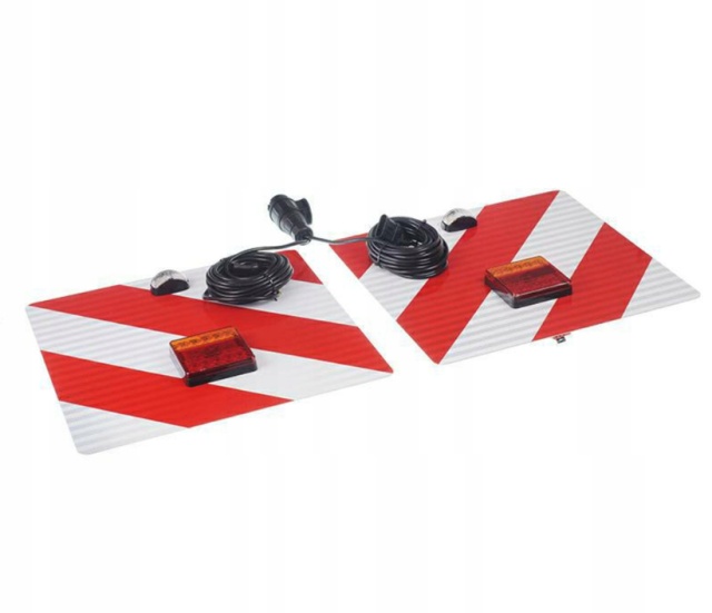 Set 2 placute gabarit, cu lampi stop, 42,3 x 42,3