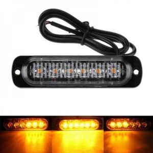 Stroboscop slim cu 6 led-uri, 11.5x3cm