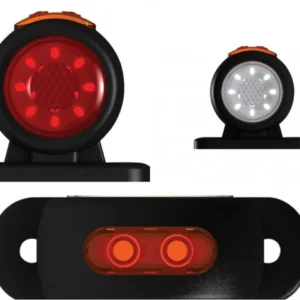 Lampa gabarit neon alb-rosu