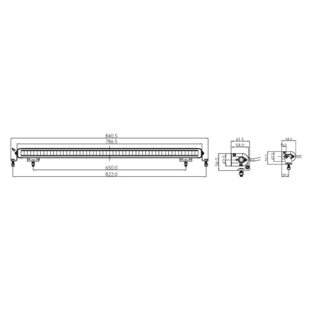 Lampa LED tip bara cu pozitie alba si galbena, 78.65cm, 12/24V, 11340Lm - imagine 4